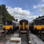 Northern trains at Buxton station in Derbyshire